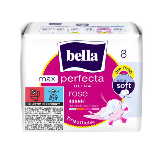 Bella Perfecta Ultra Maxi Rose Podpaski Ultracienkie Higieniczne 8 Sztuk