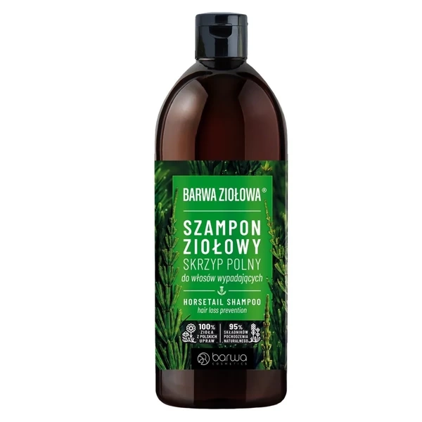 Barwa Ziołowa Odbudowujacy Szampon Skrzyp Polny dla Włosów Osłabionych i Wypadających 250ml
