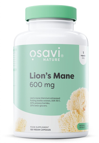 Osavi Soplówka Jeżowata 600 mg Na Pamięć i Koncentrację 120 Kapsułek