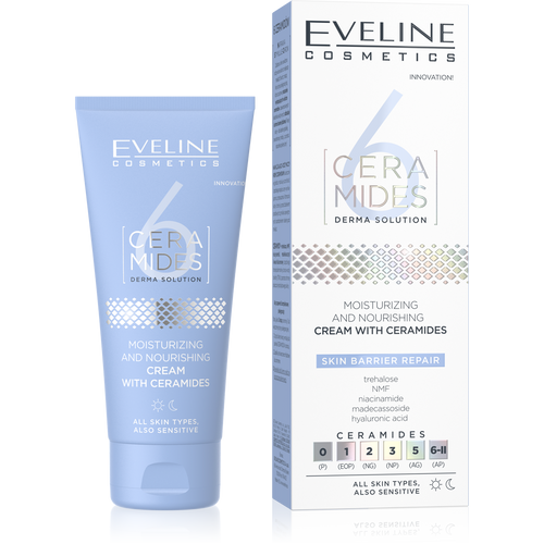 Eveline 6 Ceramides Moisturizing and Nourishing Cream with Ceramides for Normal and Sensitive Skin 50ml