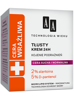 AA Greasy Cream 24H Soothing Irritation for Dry and Normal Skin Micro Lipid System 50ml