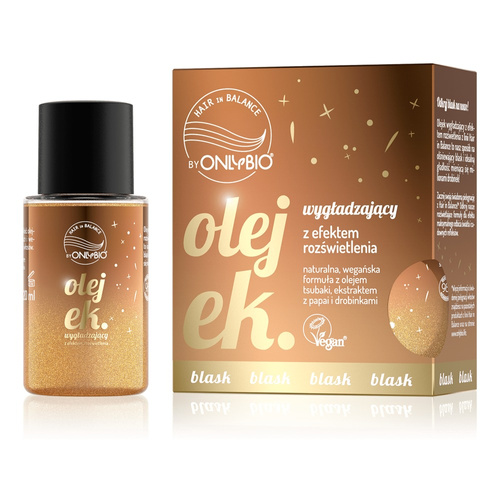 OnlyBio Hair in Balance Olejek Wygładzający z Efektem Rozświetlenia dla Włosów Suchych i Matowych 20ml