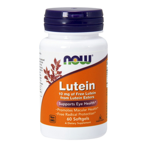 NOW Foods Lutein 10 mg Vision Support and Retinal Protection 60 Capsules