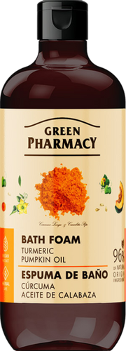 Green Pharmacy Pianka do Kąpieli Kurkuma i Olejek Dyniowy 500ml Best Before 11.09.26