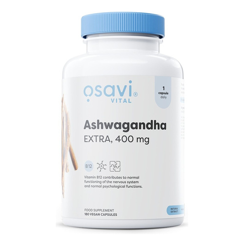 Osavi Ashwagandha Extra 400mg na Stres 180 Kapsułek Wegańskich