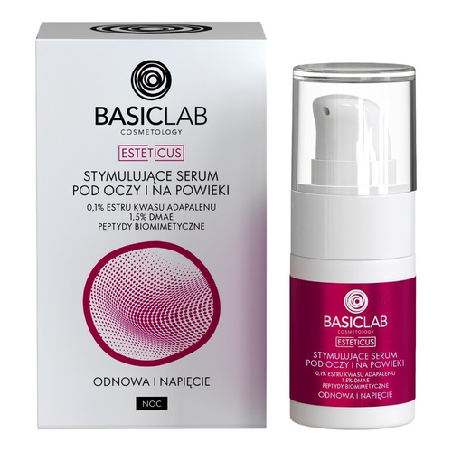 BasicLab Esteticus Stimulating Eye & Eyelid Serum with 0.1% Adapalene Acid Ester 15ml