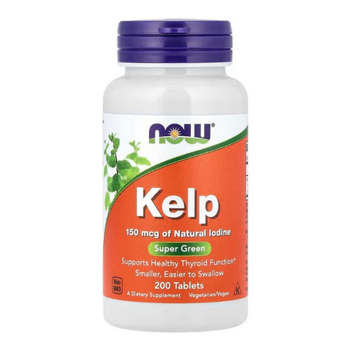 NOW Foods Kelp Seaweed Natural Source of Iodine and Minerals 200 Tablets