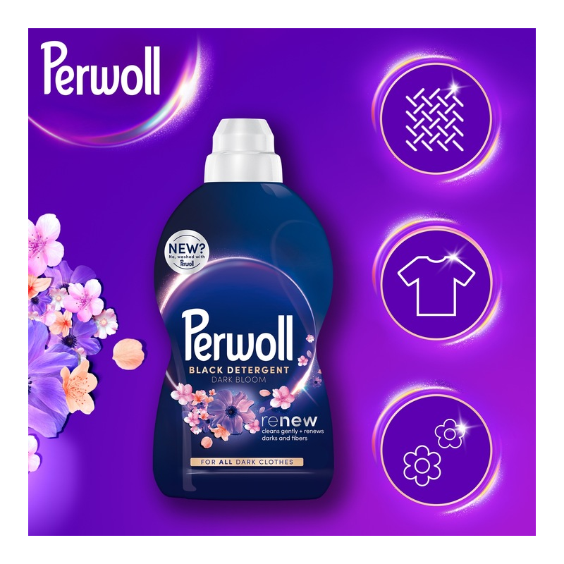 Perwoll Renew Dark Bloom Płyn do Prania Ciemnych Tkanin 1000ml