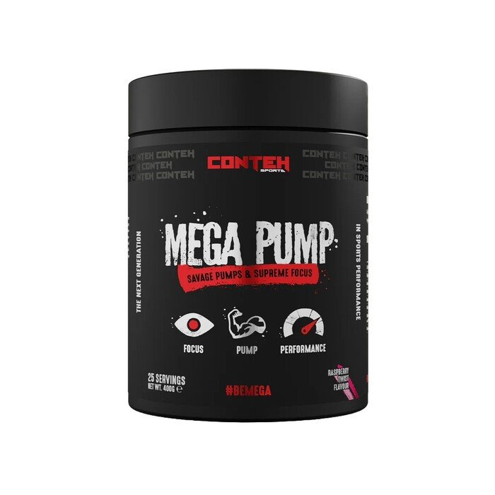Conteh Sports Mega Pump Przedtreningówka Bez Stymulantów na Pompę Mięśniową i Skupienie 400g