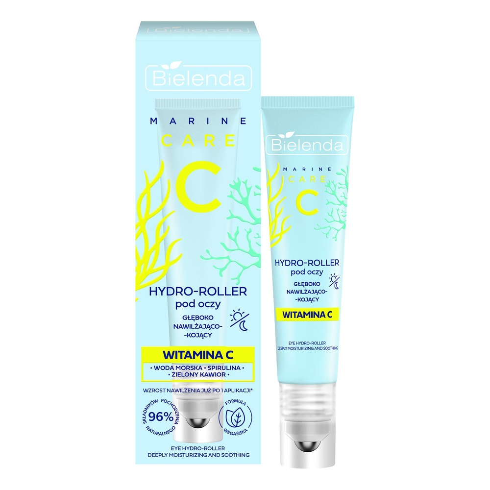 Bielenda C Marine Care Deeply Moisturizing and Soothing Hydro-Roller for Eyes with Vitamin C 15ml