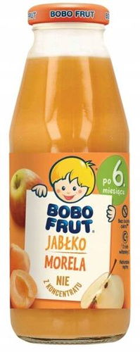 Bobo Frut Nektar Owocowy Jabłko Morela dla Niemowląt po 6. Miesiącu Życia 300ml Best Before 30.09.26