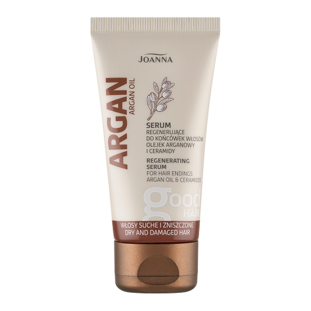 Joanna Argan Oil Wygładzające Regenerujące Serum na końcówki z Olejkiem Arganowym dla Włosów Suchych i Zniszczonych 50g
