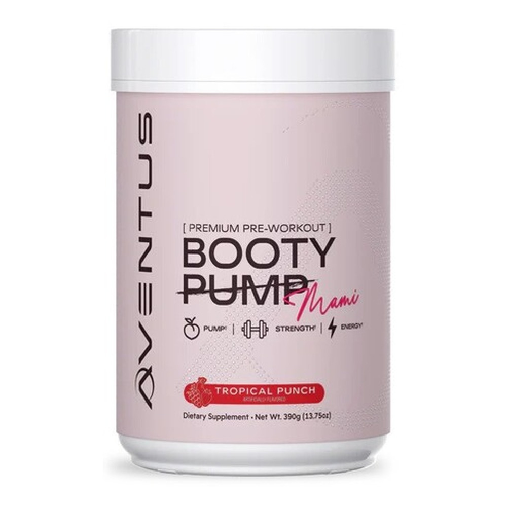 Aventus Supplements Booty Pump Pre-Workout Powder for Women Mami Tropical Punch 390g