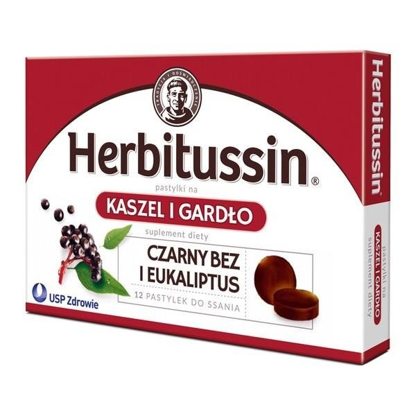 Herbitussin Cough and Throat, lozenges, 12pcs