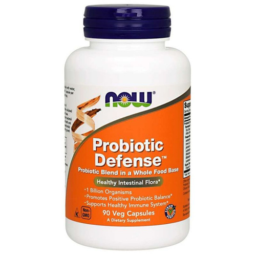 Now Foods Probiotic Defense 13 Szczepów Bakterii Wspiera Układ Pokarmowy 90 Kapsułek