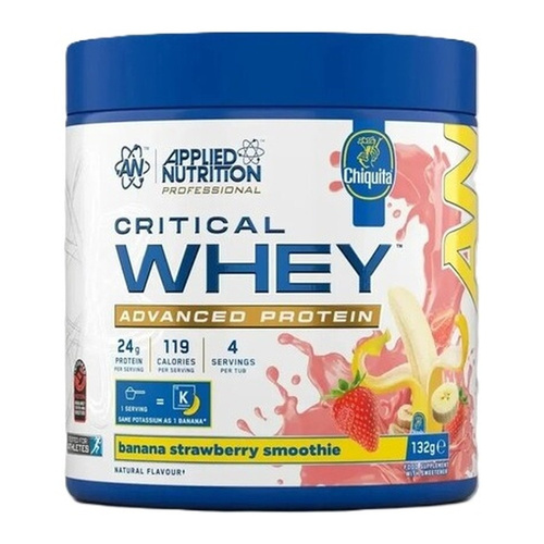 Applied Nutrition Critical Whey mieszanka białek serwatkowych Bananowo-Truskawkowy Smoothie 132g