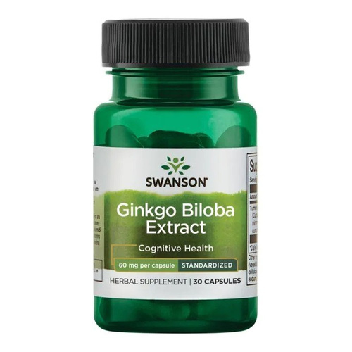 Swanson Ginkgo Biloba Extract 60mg 30 Capsules