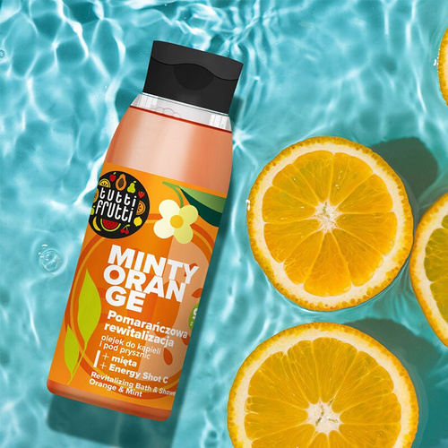 Tutti Frutti Rewitalizujący Olejek do Kąpieli i pod Prysznic Pomarańcza i Mięta + Energy Shot C 400ml