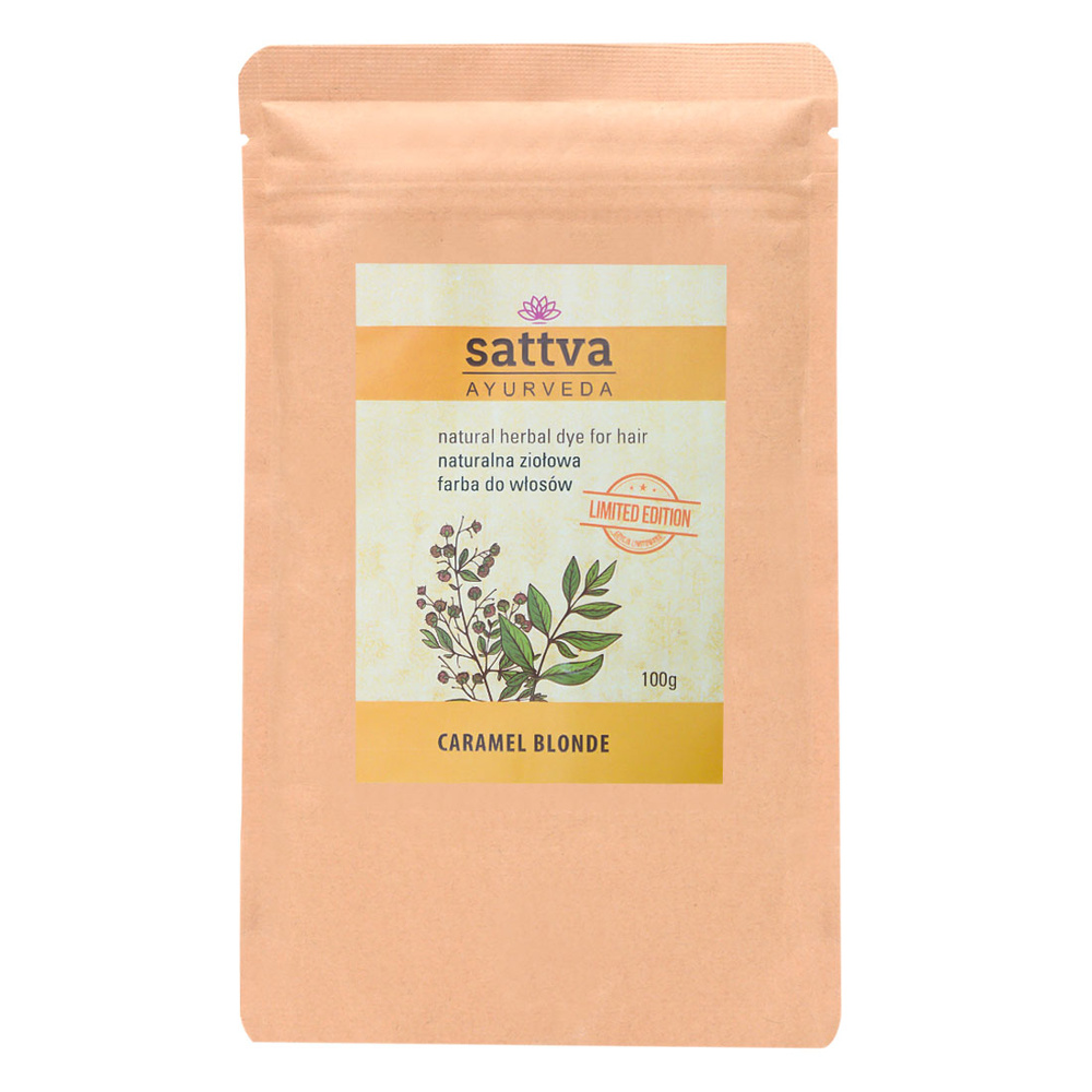 Sattva Ayurveda Natural Herbal Hair Dye Caramel Blond Limited Edition 100g