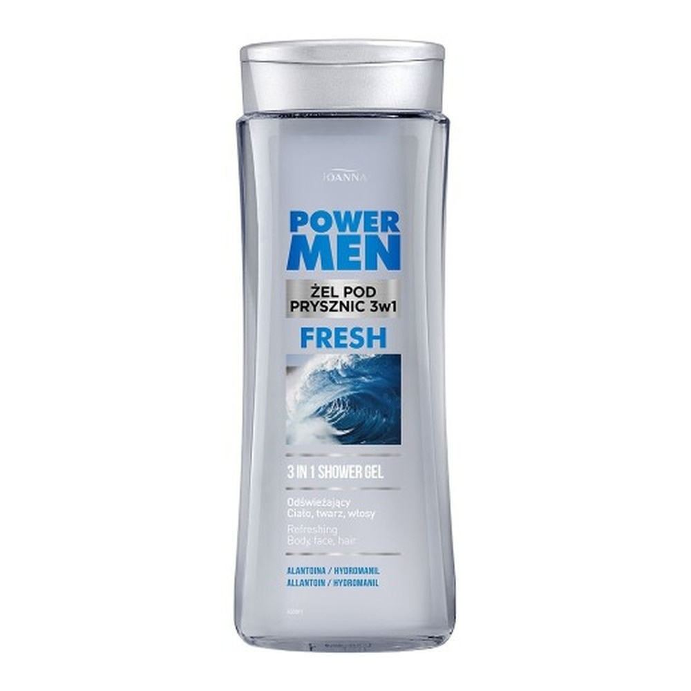 Joanna Power Men Fresh Odświeżający Żel pod Prysznic 3w1 Alantoina i Hydromanil 300ml