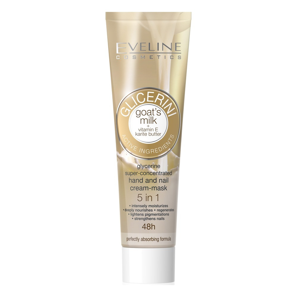 Eveline Glycerini Goat Milk Glycerin Super Concentrated Cream Hand Mask 5in1 100ml