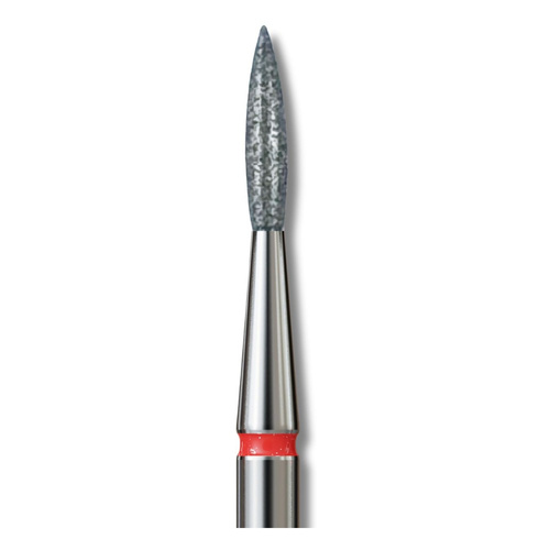 IQ Nails Diamentowy Frez do Paznokci w Kształcie Płomienia Drobny 1,8mm XL Czerwone 243.514.018XL 1 Sztuka