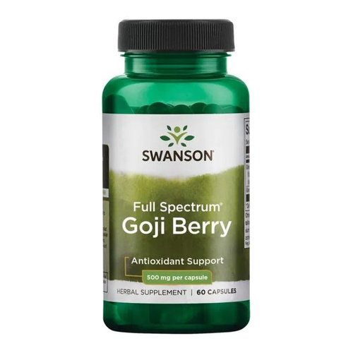 Swanson Full Spectrum Goji Berry 500mg 60 Capsules