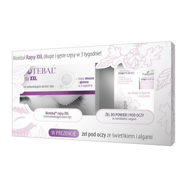 Zestaw Promocyjny Biotebal (serum rzęsy XXL + żel FlosLek pod oczy i do powiek ze świetlikiem i algami)