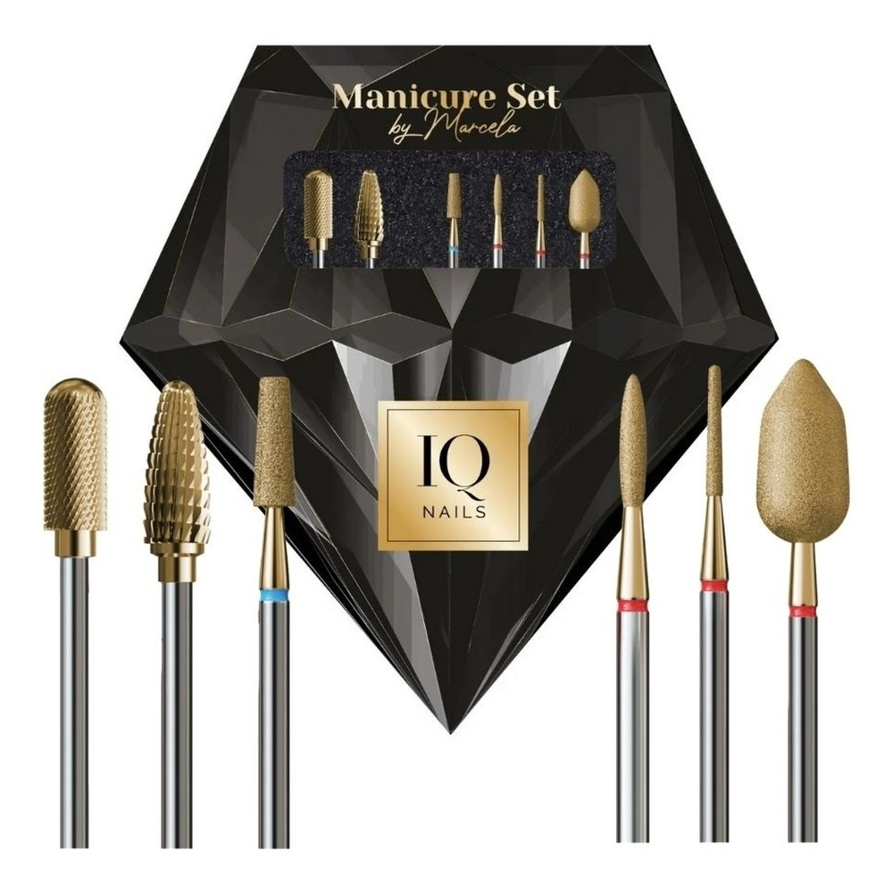 IQ Nails Nail Drill Bit Set Mani 27 5pcs