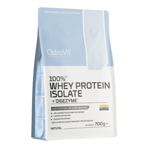 OstroVit 100% Whey Protein Isolate + DigeZyme izolat białka serwatkowego Naturalny 700g