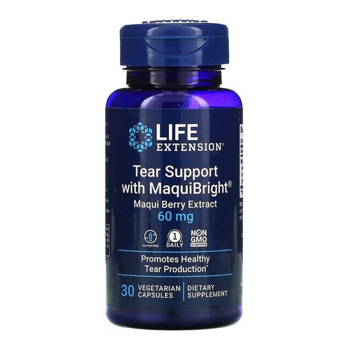 Life Extension Tear Support with MaquiBright Maqui Berry Extract for Eye Health 30 Vcaps