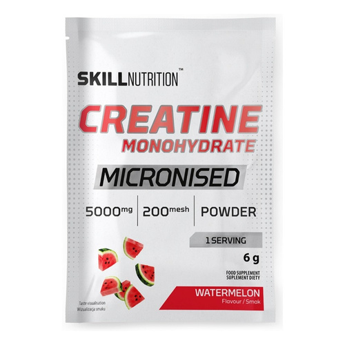 Skill Nutrition Micronised Creatine Monohydrate Watermelon Flavour For Muscle Growth 6g