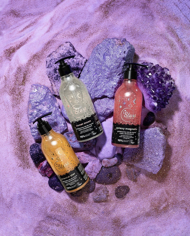 Stars from The Stars Sweet Moon Księżycowy Żel do Mycia Ciała z Drobinkami Vegan 400ml Best Before 11.10.25