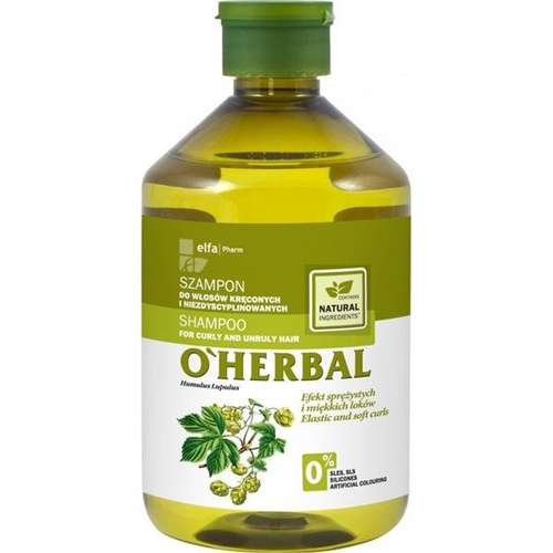 O'HERBAL Shampoo for curly and unruly hair with hops extract 500ml