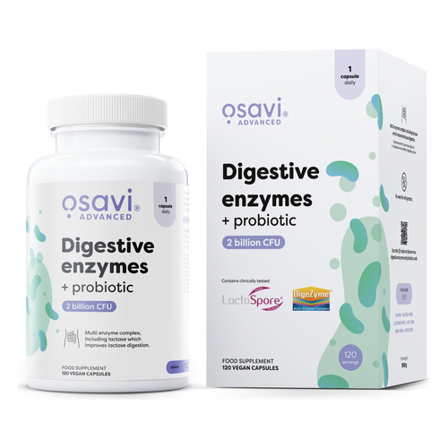 Osavi Enzymy Trawienne + Probiotyk 120 Kapsułek