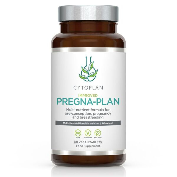 Cytoplan Pregna-Plan Kompleksowa Multiwitamina dla Kobiet w Ciąży i Karmiących Piersią 60 Wegańskich Tabletek