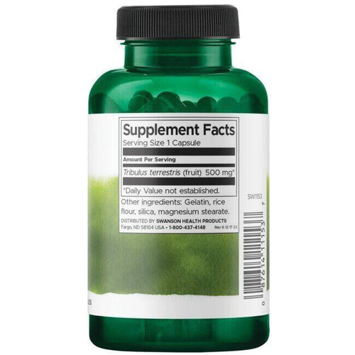 Swanson Full-Spectrum Tribulus Fruit 500mg 90 Capsules