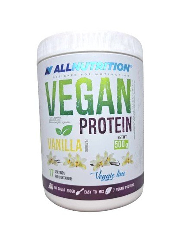 Allnutrition Vegan Protein Wysokobiałkowa Odżywka Vanilla 500g