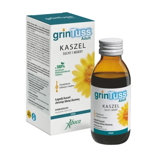 Grintuss Adult Syrop na Kaszel Suchy i Mokry dla Dorosłych 180g