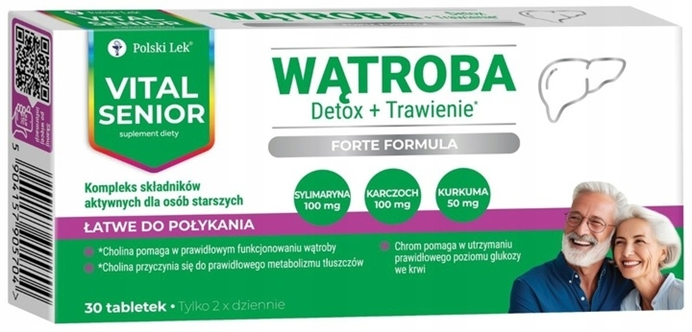 Vital Senior Wątroba Kompleks Składników 30 Tabletek