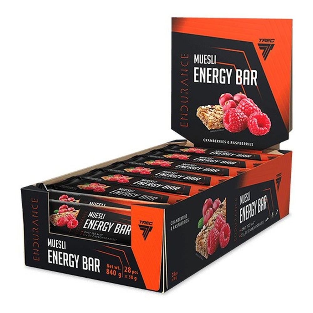 Endurance Muesli Energy Bar, Cranberries & Raspberries - 28 x 30g