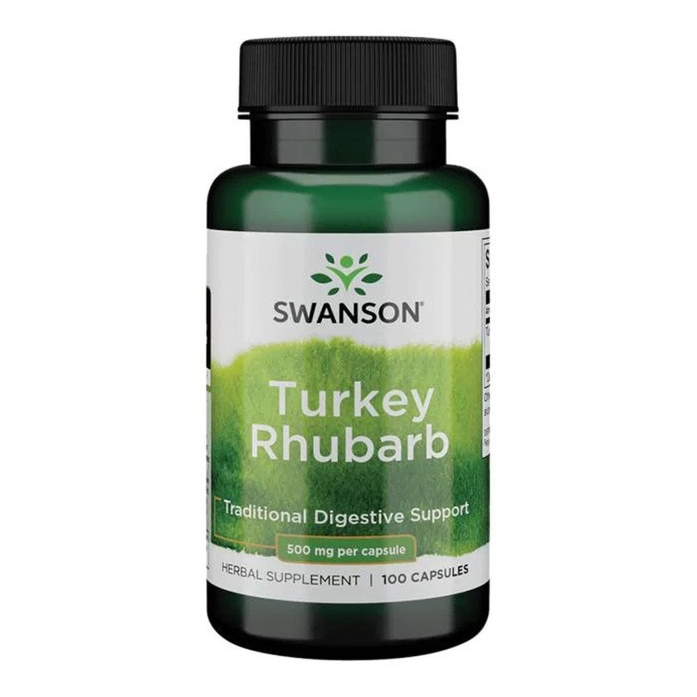 Swanson Turkey Rhubarb Wspomaga Układ Trawienny 100 Kapsułek