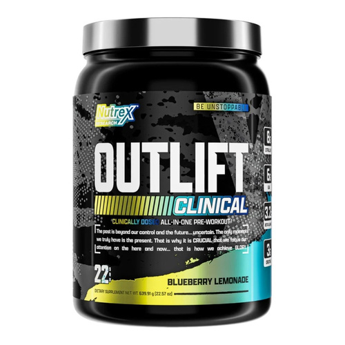 Nutrex OutLift Clinical Pre-workout Powder for Energy, Pump and Focus 640g
