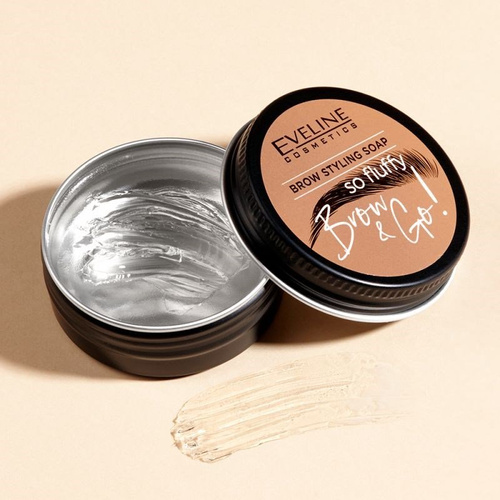 Eveline Brow & Go Gel Soap for Styling Eyebrows Natural Effect Vegan 25g