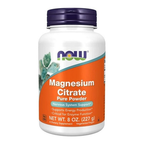 Now Foods Magnesium Citrate Powder Pure Magnesium Powder for Energy and Metabolism 227g