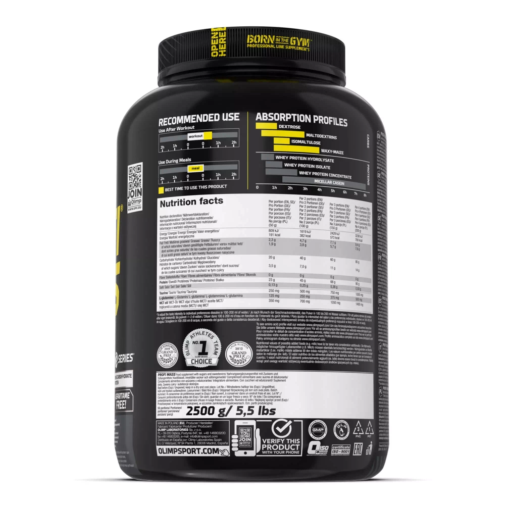 Olimp Profi Mass Vanilla 2500g