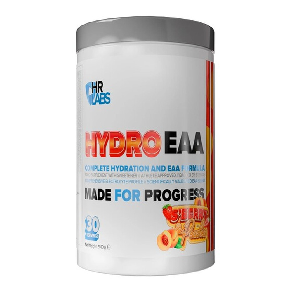 HR Labs HydroEAA EAA + Electrolyte Powder, S'Berry & Peaches 540g