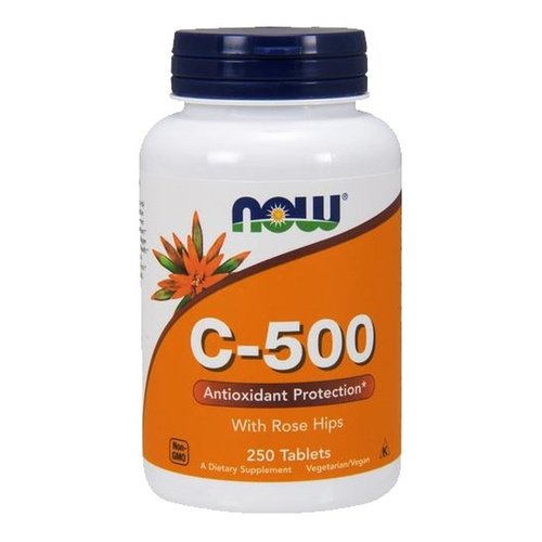 Now Foods Vitamin C-500 with Rose Hips 250 Tablets