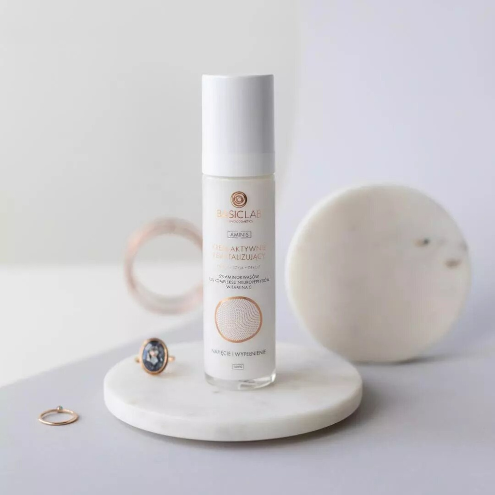 BasicLab Actively Revitalizing Face Cream with 5% Amino Acid Tension and Filling for Day 50ml Best Before 31.12.25