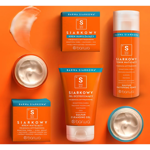 Barwa Siarkowa 2w1 Siarkowy Wygładzajacy Peeling-Maska dla Skóry z Niedoskonałościami 40ml